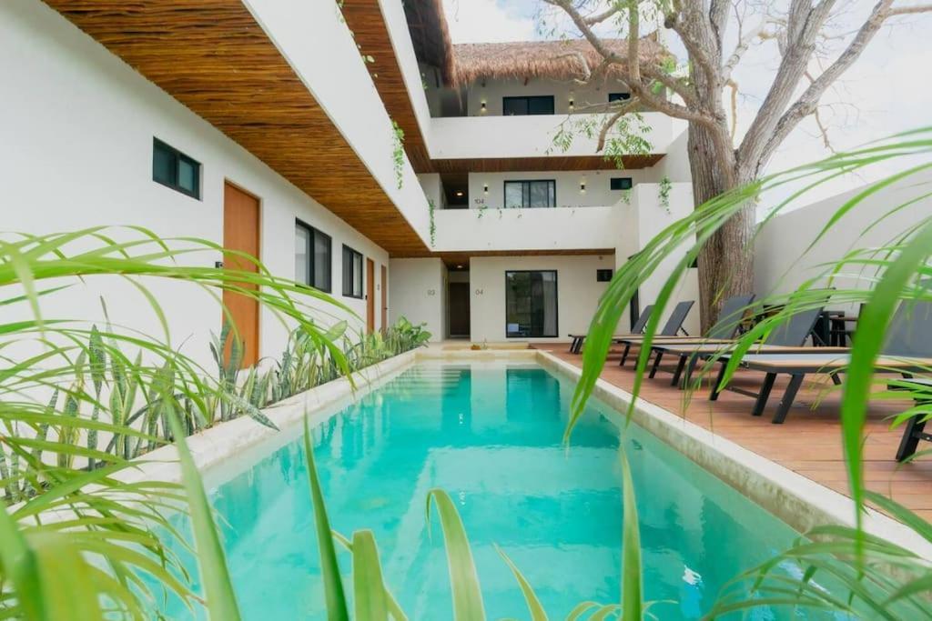 Cozy Apartment With Pool In Bacalar Center Esterno foto