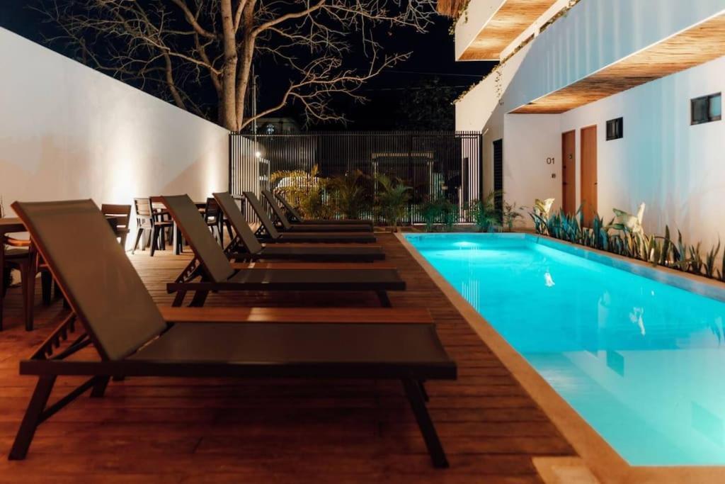Cozy Apartment With Pool In Bacalar Center Esterno foto